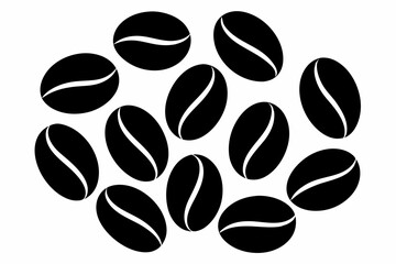 Coffee bean icon set, Caffeine vector symbol isolated on white background
