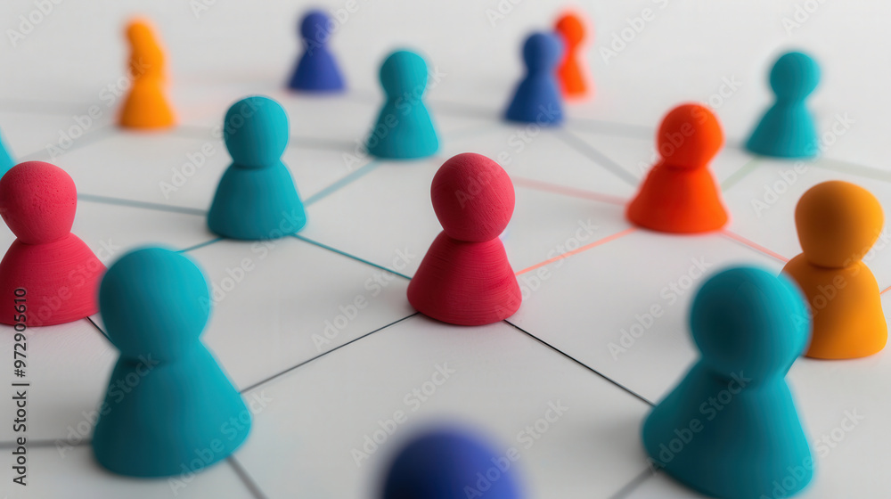 Wall mural vibrant 3d clay networking icon, a colorful marketing element, featuring a distinctive design that s