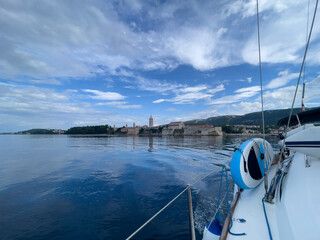 yacht in the harbor