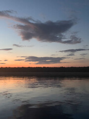 sunset over the lake