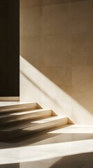Minimalist Stairs With Sunlight