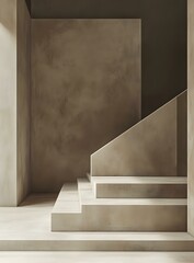 Obraz premium Minimalist Concrete Steps Abstract Architecture Background