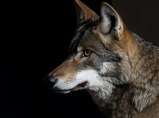 Obraz premium This concept depicts a man becoming a werewolf in a closeup