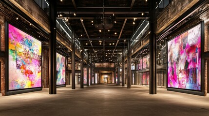 Modern Art Gallery Display.