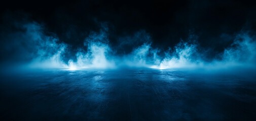 Fototapeta premium Abstract digital art with a cool, calming color palette