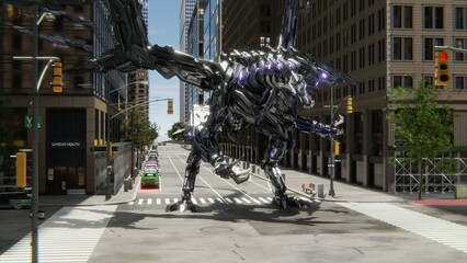 A robot dinosaur monster.