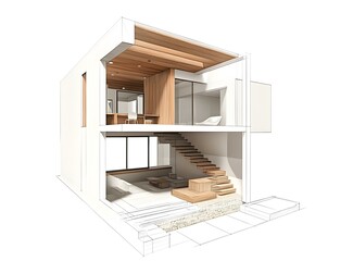 Modern House Design Sketch Interior Architecture