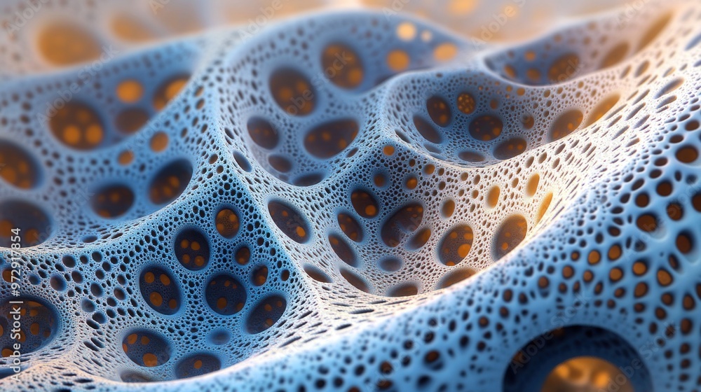 Fototapete a fractal design that zooms infinitely into a center point, with each iteration adding more detail a