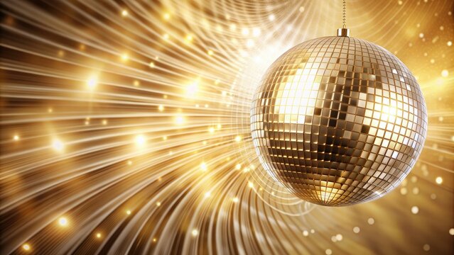 Tourbillon de beige autour de la boule ? facette , beige, tourbillon, boule ? facette, design, ?l?gant, abstrait