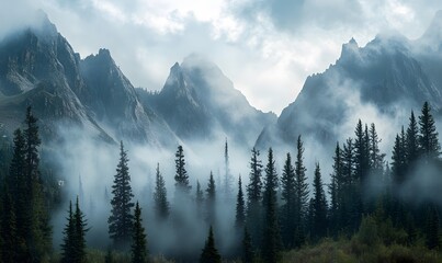 fog in the mountains