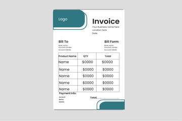 New Creative Minimal Own Concept Invoice Design For your Business.