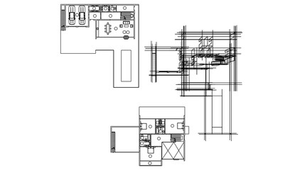 Building sketch architectural 3d illustration