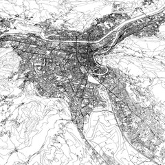 Obraz premium 3D illustration of city and urban in Grenoble France