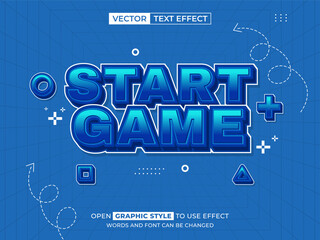 start game editable text, font effect, 3d text for title