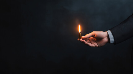 A mentor handing over a torch to a mentee in a darkened room, with the light illuminating a path towards success, symbolizing guidance and career enlightenment.