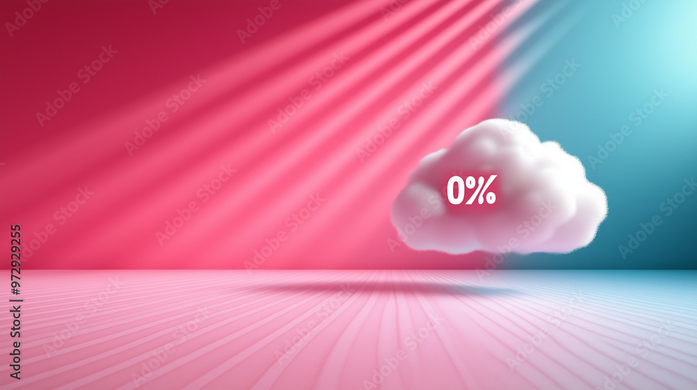 Poster a minimalist cloud with a clean 