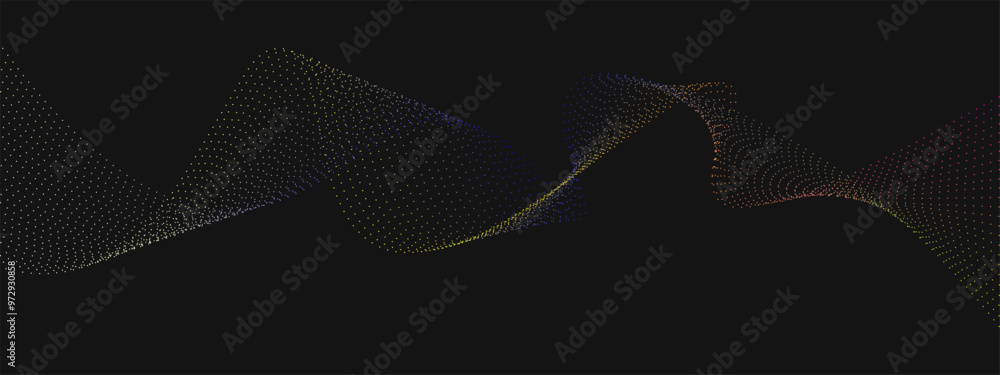 Poster abstract wave background. dynamic flowing wave lines design element. futuristic technology concept