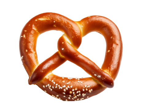 Bretzel isoliert auf weißen Hintergrund, Freisteller, Transparent 