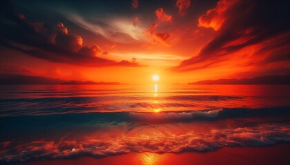 Fototapeta premium sunset over the sea