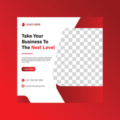 Creative social media post design template or square web banner