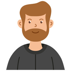 bearded man icon cartoon