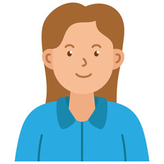female character icon illustration