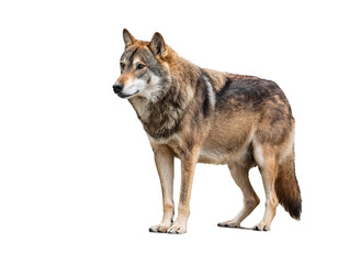 Obraz premium Wolf isoliert auf weißen Hintergrund, Freisteller