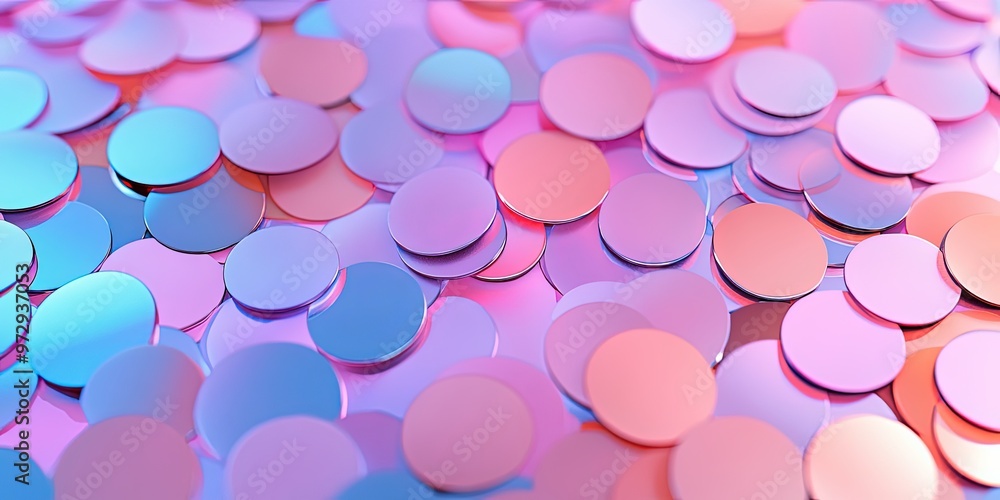 Sticker Pastel-colored abstract circles background for creative design projects.