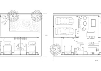 Floor plan designed building on the drawing.