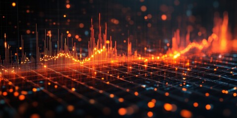 Dynamic Stock Market Graph Showing Rapid Investment Growth