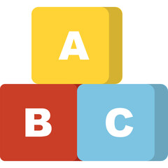 Building Plastic Toy Bricks or Child Blocks Construction. Vector Illustration