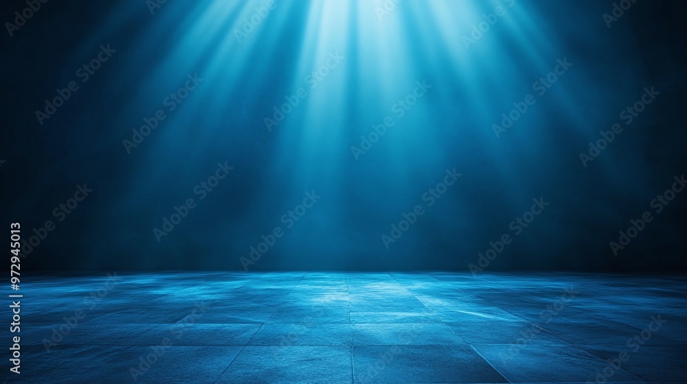 Poster abstract background with blue gradient and light rays perfect for modern design presentations and ar