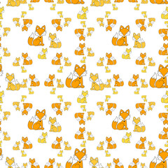 seamless pattern with wolf