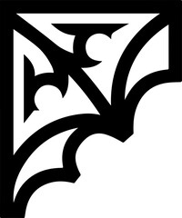 Decorative Vintage Corner Flourish Design