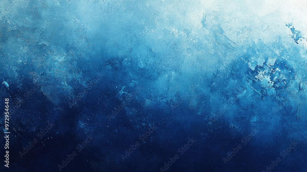 Poster An abstract blue gradient transitioning from light to dark, with delicate textures adding depth to the sleek design
