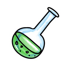 Flask. Isolated clipart
