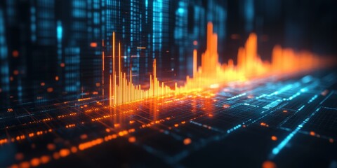 Obraz premium Dynamic Stock Market Graph Showing Rapid Investment Growth