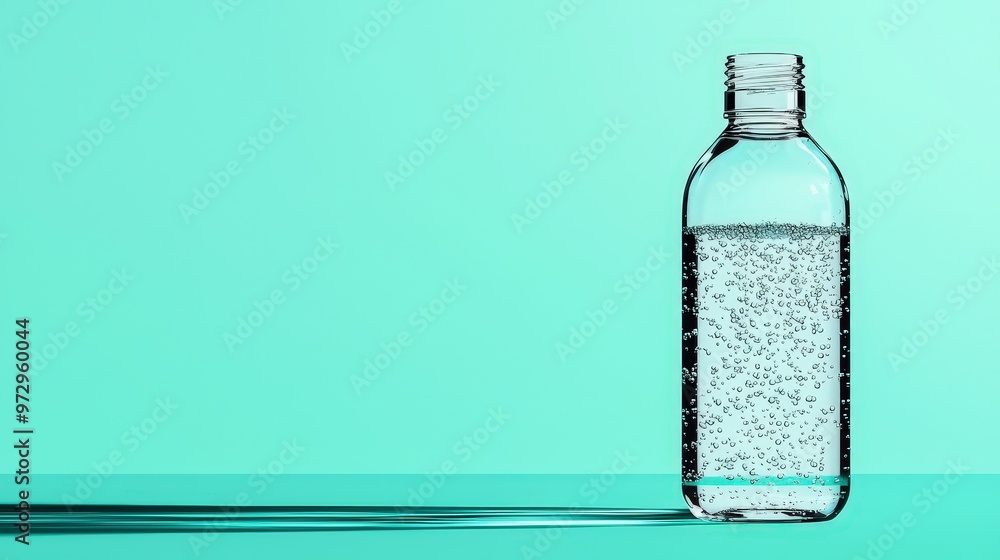 Poster micellar water bottle with a focus on its hydrating and cleansing properties