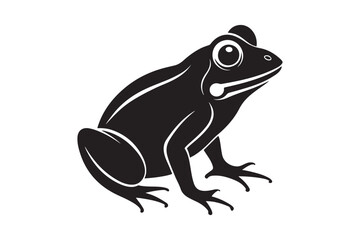 Frog silhouette vector illustration, Frog silhouette vector, Frog silhouette 
