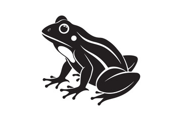 Frog silhouette vector illustration, Frog silhouette vector, Frog silhouette 