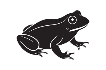 Frog silhouette vector illustration, Frog silhouette vector, Frog silhouette 