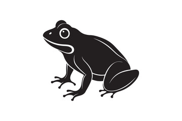 Frog silhouette vector illustration, Frog silhouette vector, Frog silhouette 