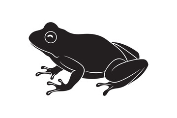 Frog silhouette vector illustration, Frog silhouette vector, Frog silhouette 