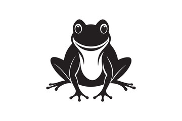 Frog silhouette vector illustration, Frog silhouette vector, Frog silhouette 