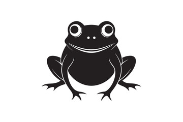 Frog silhouette vector illustration, Frog silhouette vector, Frog silhouette 