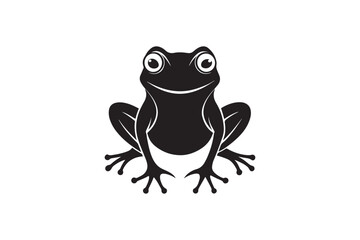 Frog silhouette vector illustration, Frog silhouette vector, Frog silhouette 