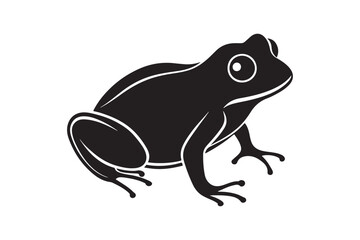 Frog silhouette vector illustration, Frog silhouette vector, Frog silhouette 