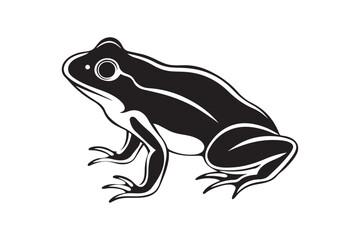 Frog silhouette vector illustration, Frog silhouette vector, Frog silhouette 
