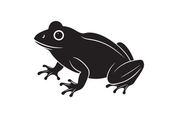 Frog silhouette vector illustration, Frog silhouette vector, Frog silhouette 