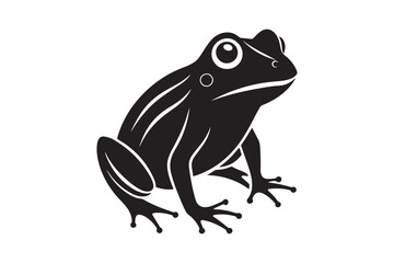 Frog silhouette vector illustration, Frog silhouette vector, Frog silhouette 